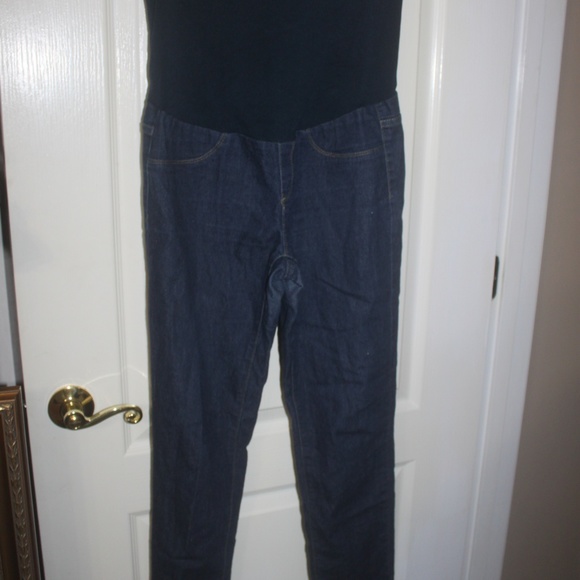 BELLA VIDA Maternity Stretch Jean Dark Wash Wide Band Stretch size Small…EUC - Picture 4 of 4